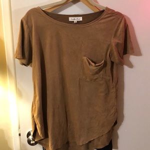 Brown suede shirt